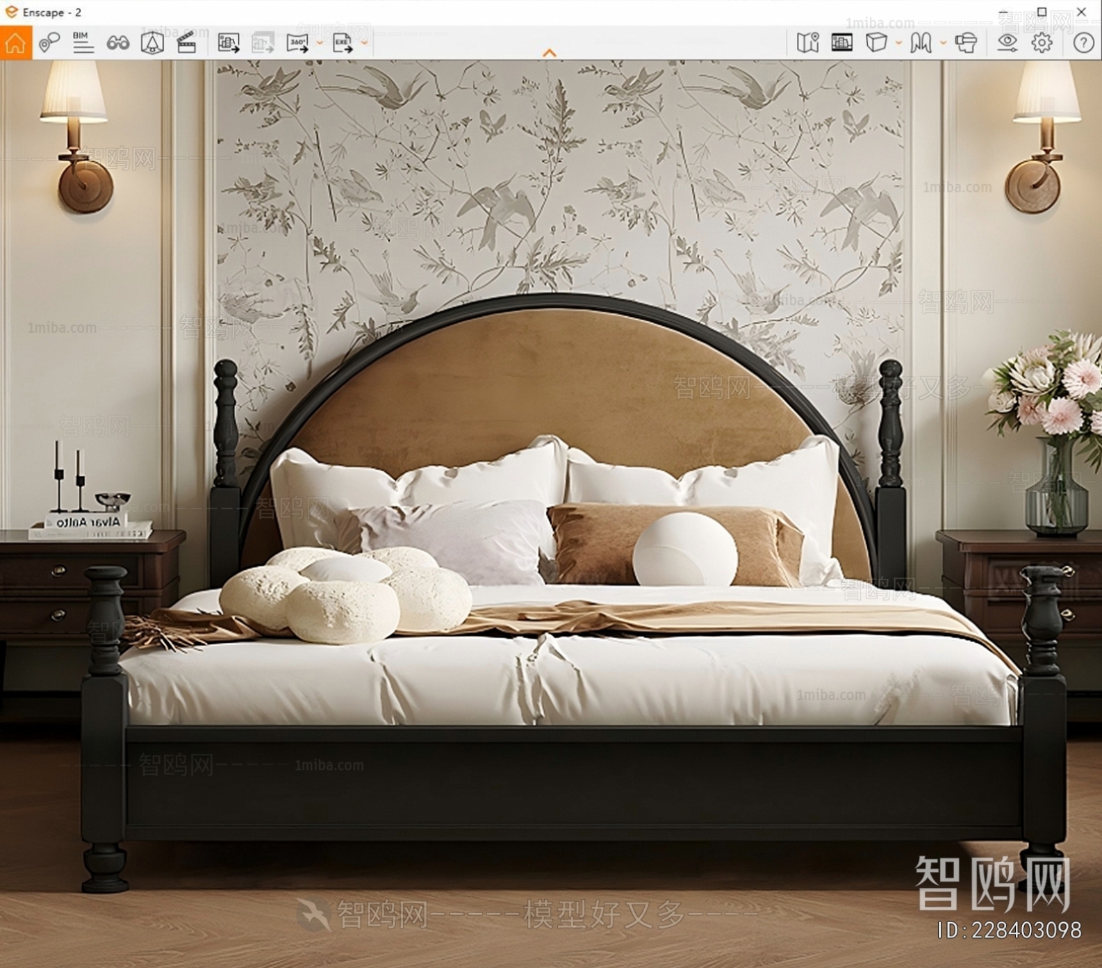 French Style Double Bed