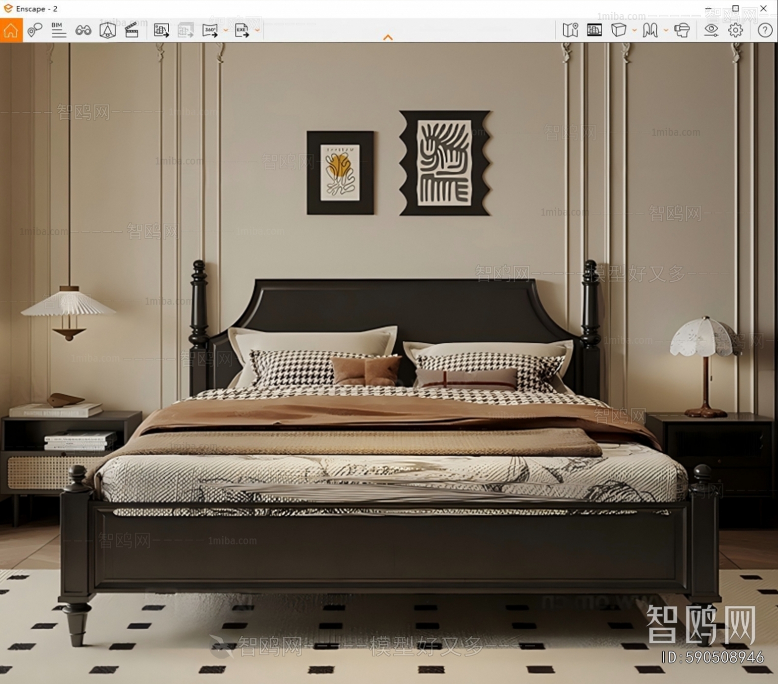 French Style Double Bed