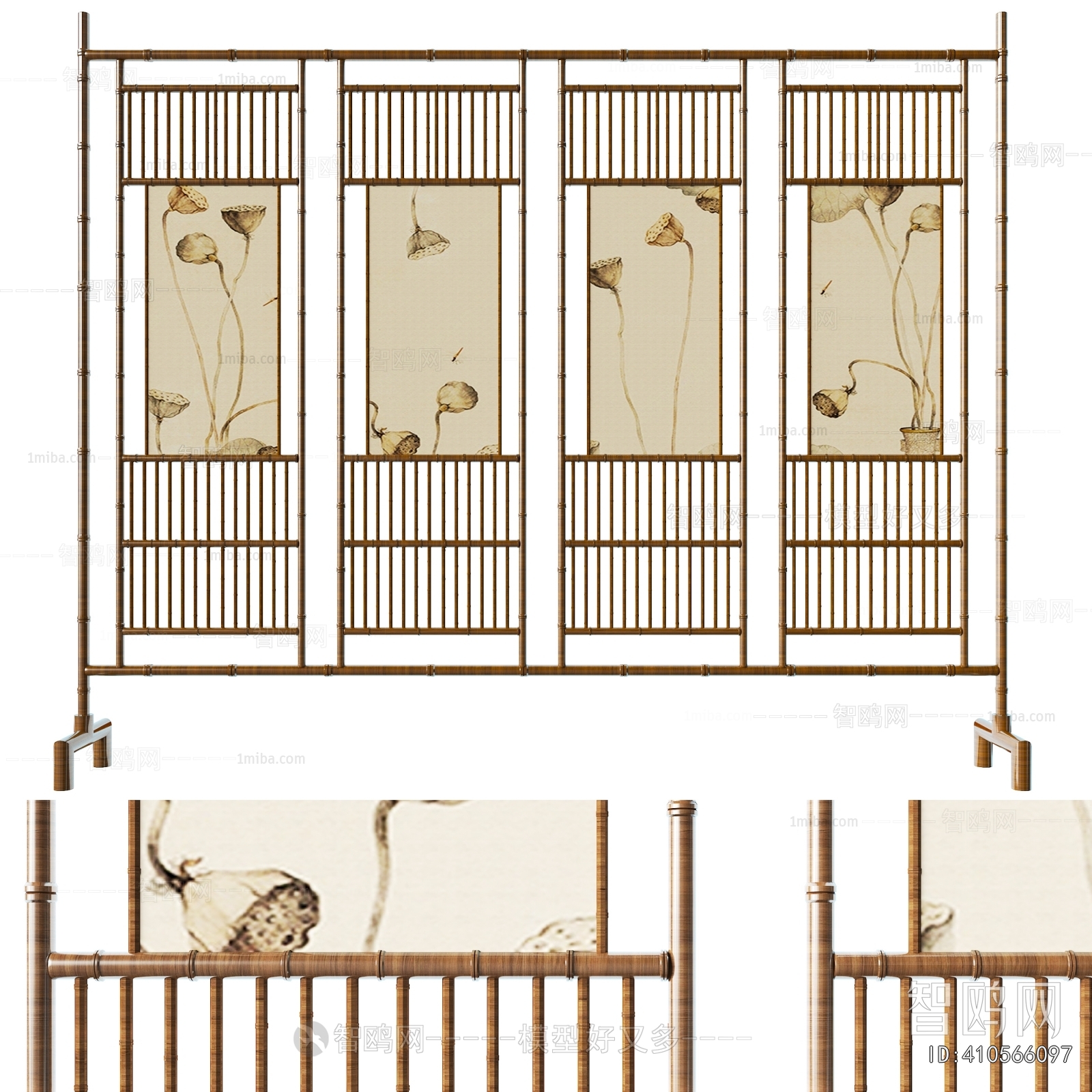 New Chinese Style Wooden Screen Partition