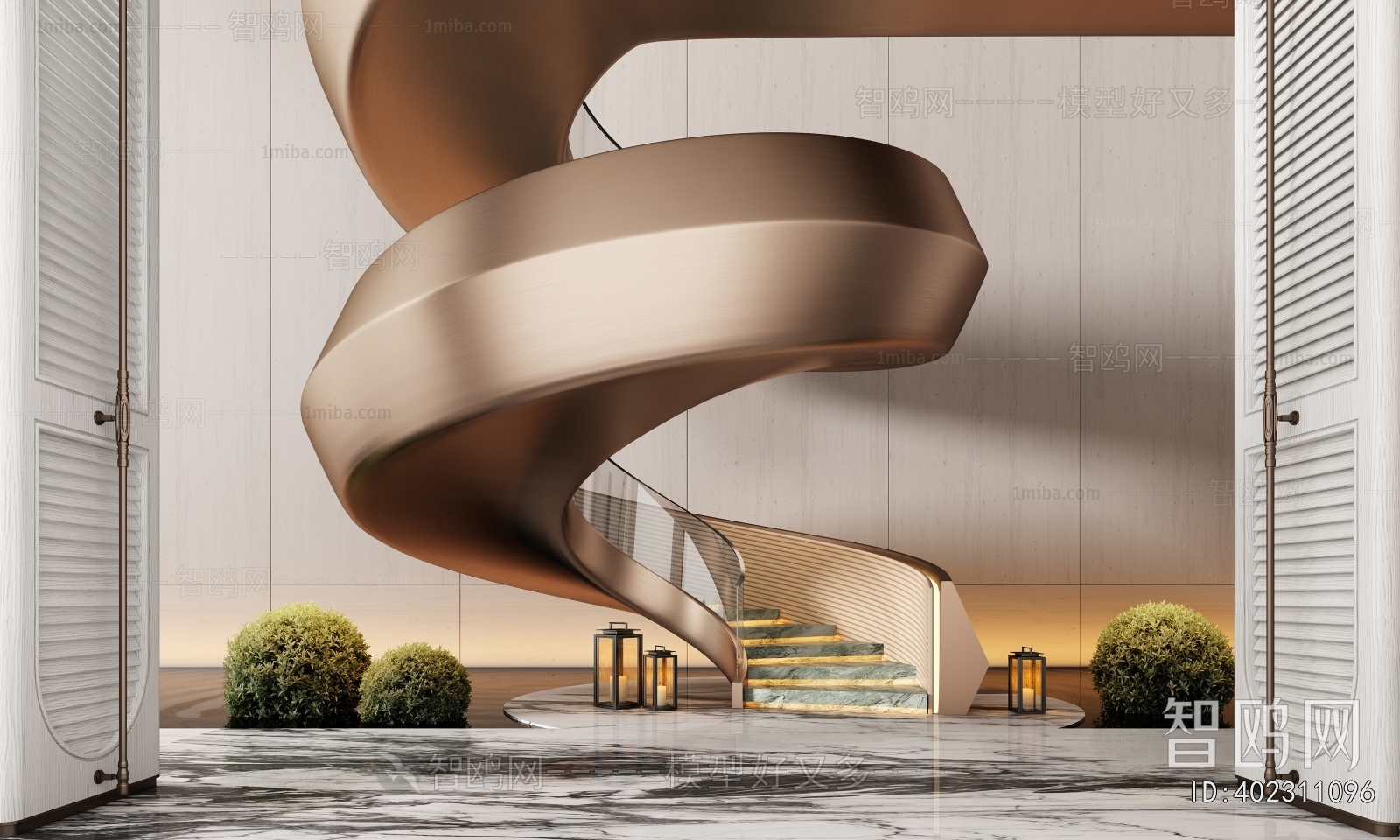 Modern Rotating Staircase