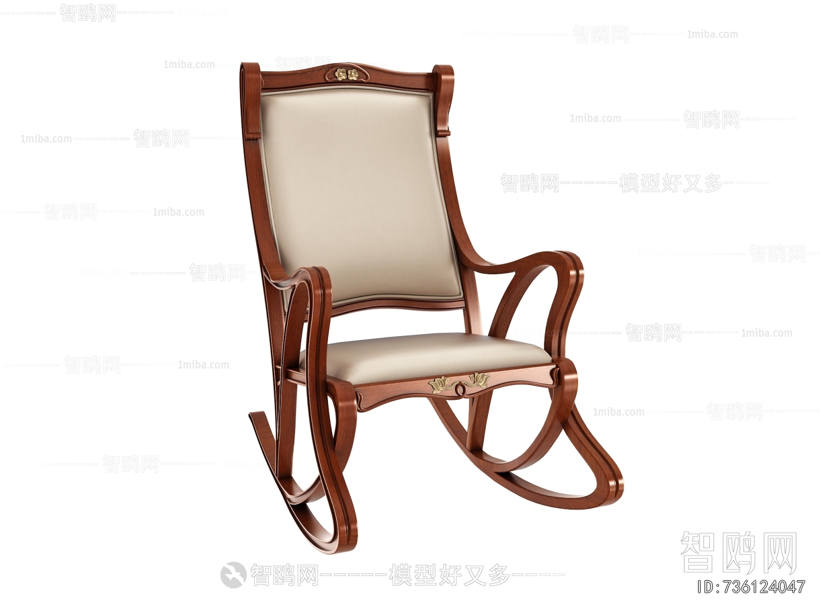 Simple European Style Rocking Chair