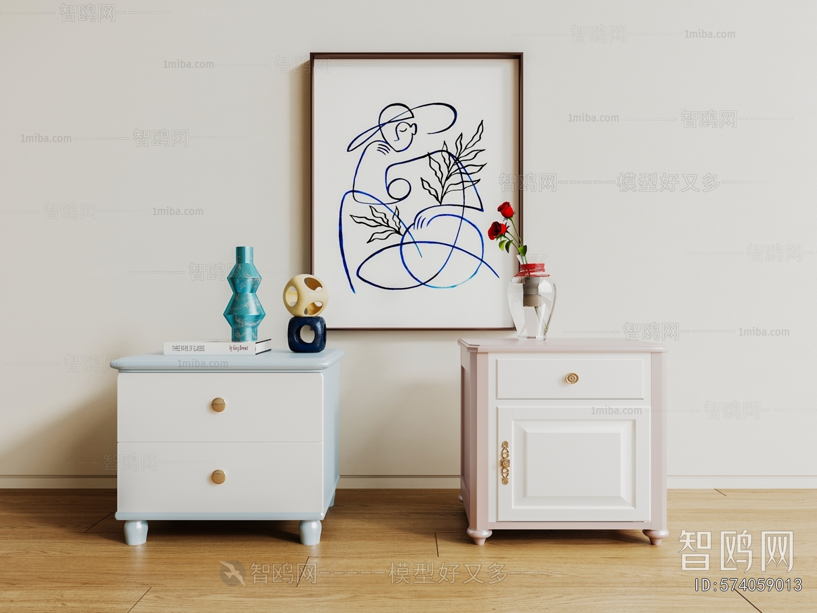 Nordic Style Bedside Cupboard