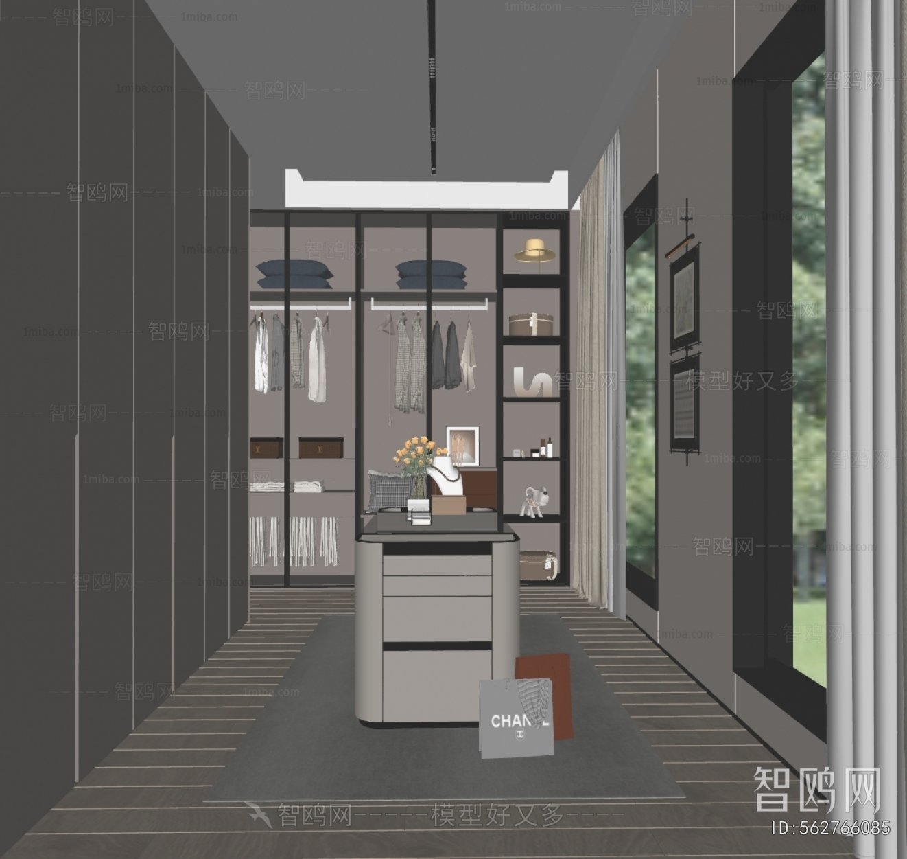 Modern Clothes Storage Area