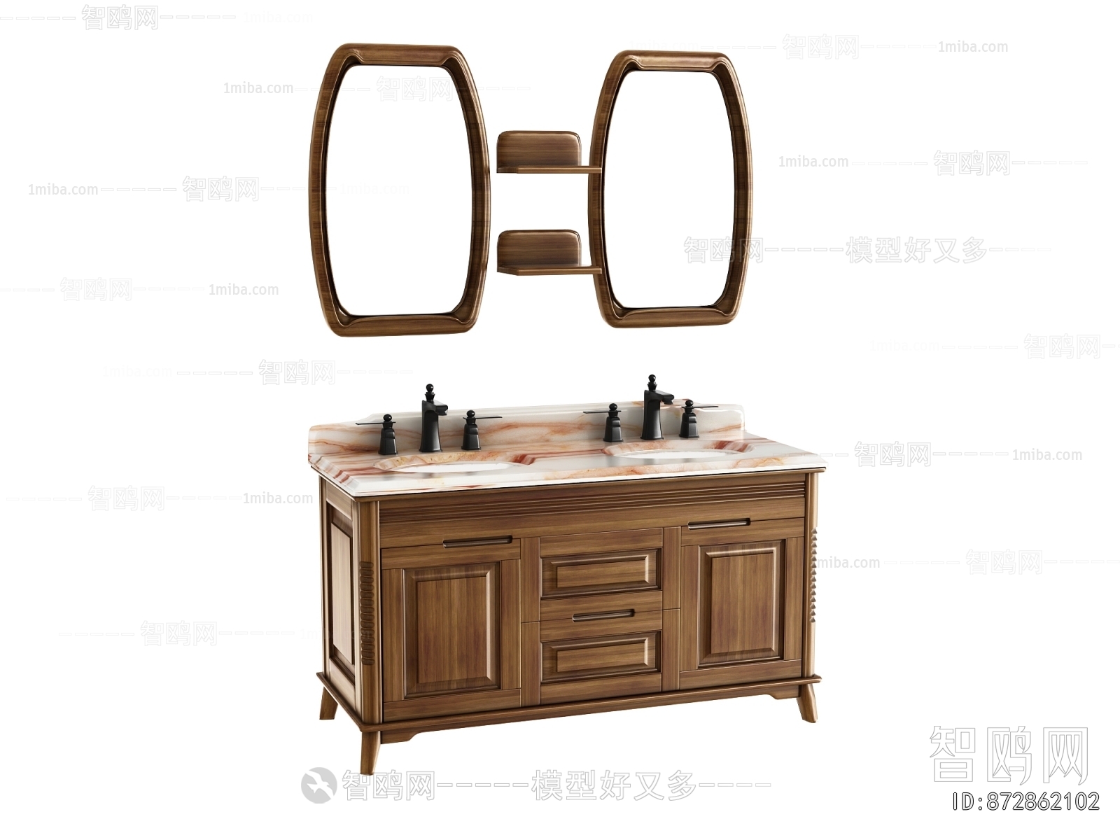 Simple European Style Bathroom Cabinet