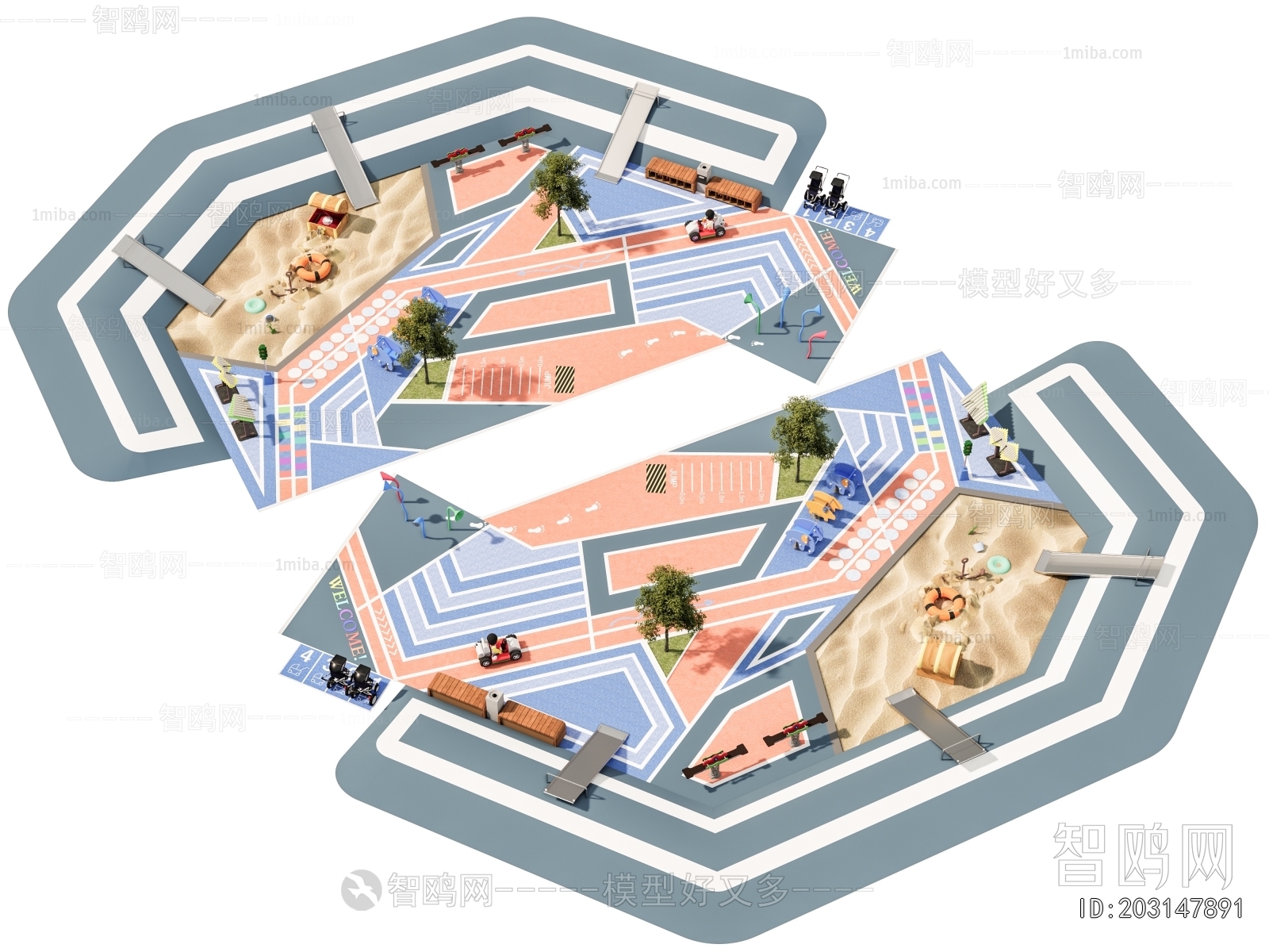 Modern Park Landscape