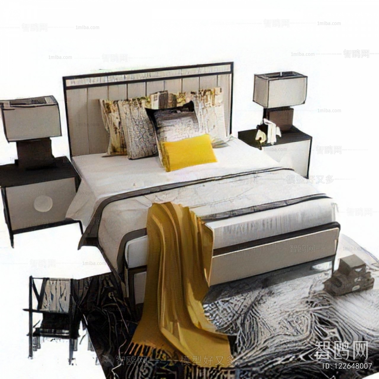 New Chinese Style Double Bed