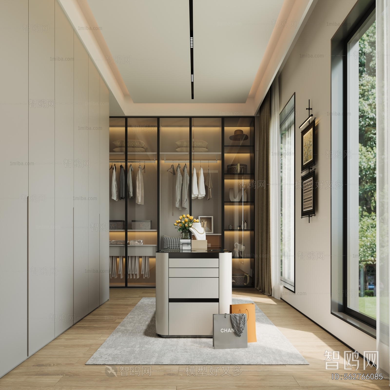 Modern Clothes Storage Area