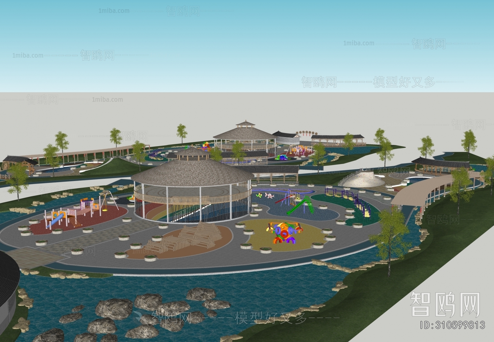 Modern Park Landscape