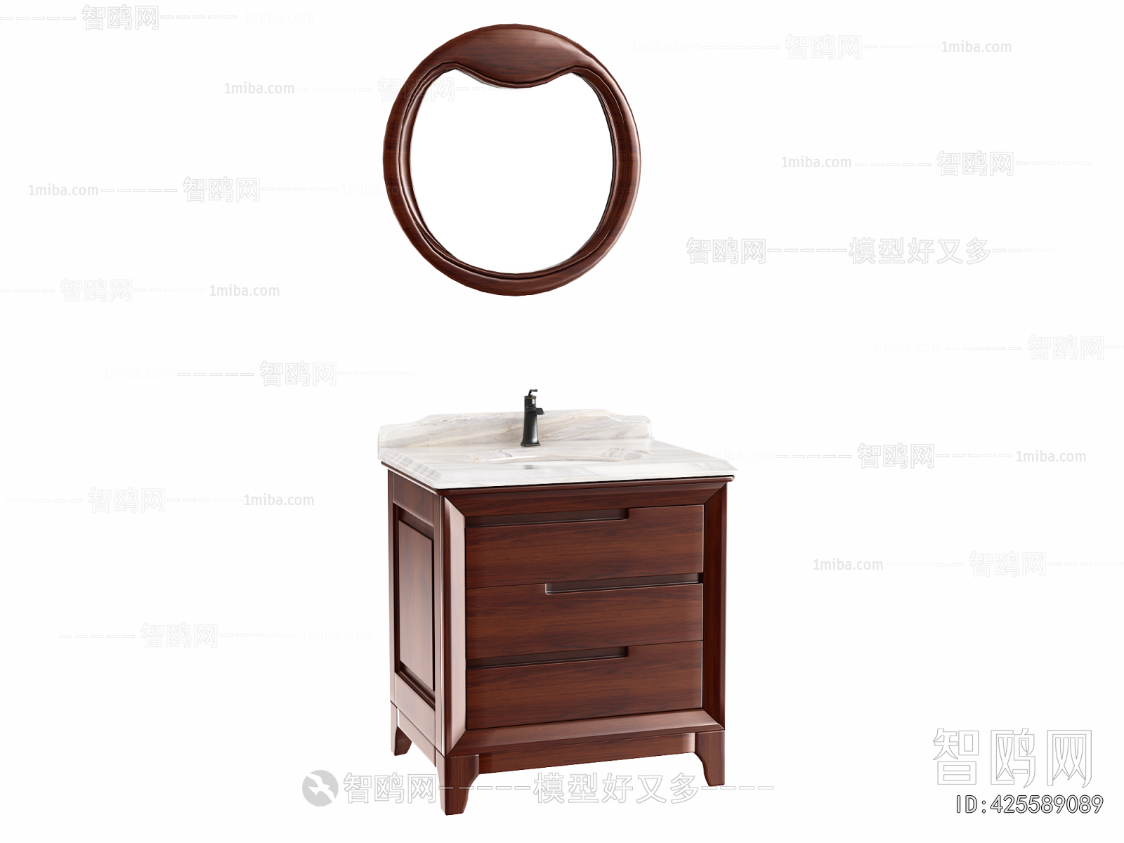 Simple European Style Bathroom Cabinet