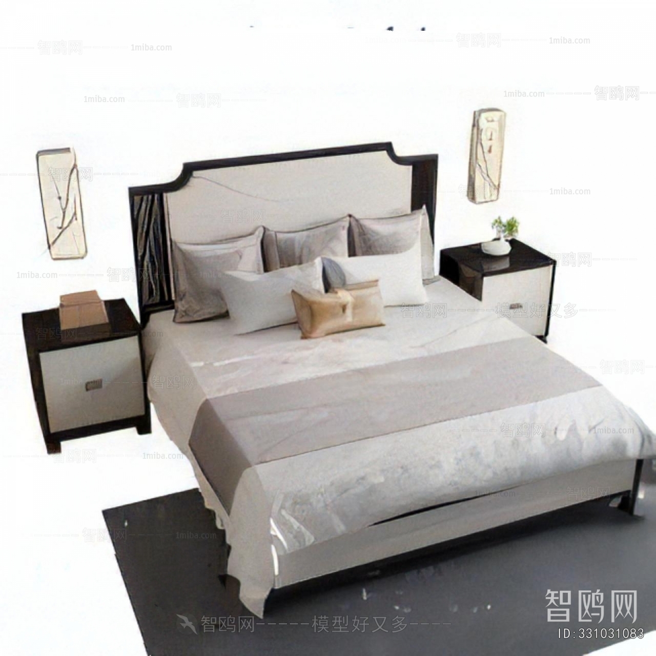 New Chinese Style Double Bed