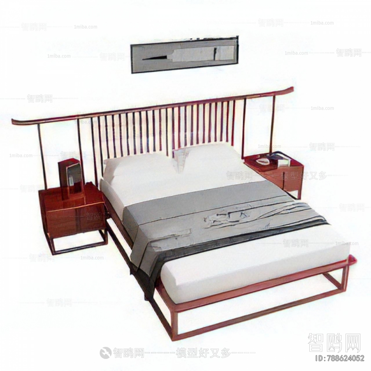 New Chinese Style Double Bed