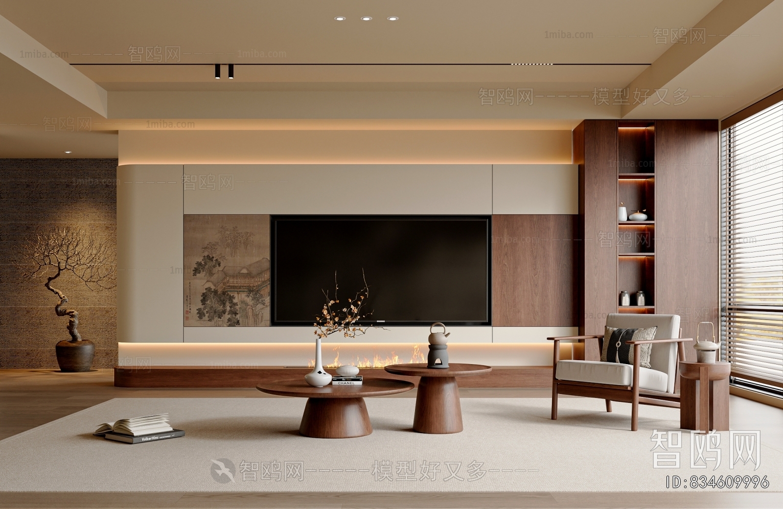 New Chinese Style A Living Room