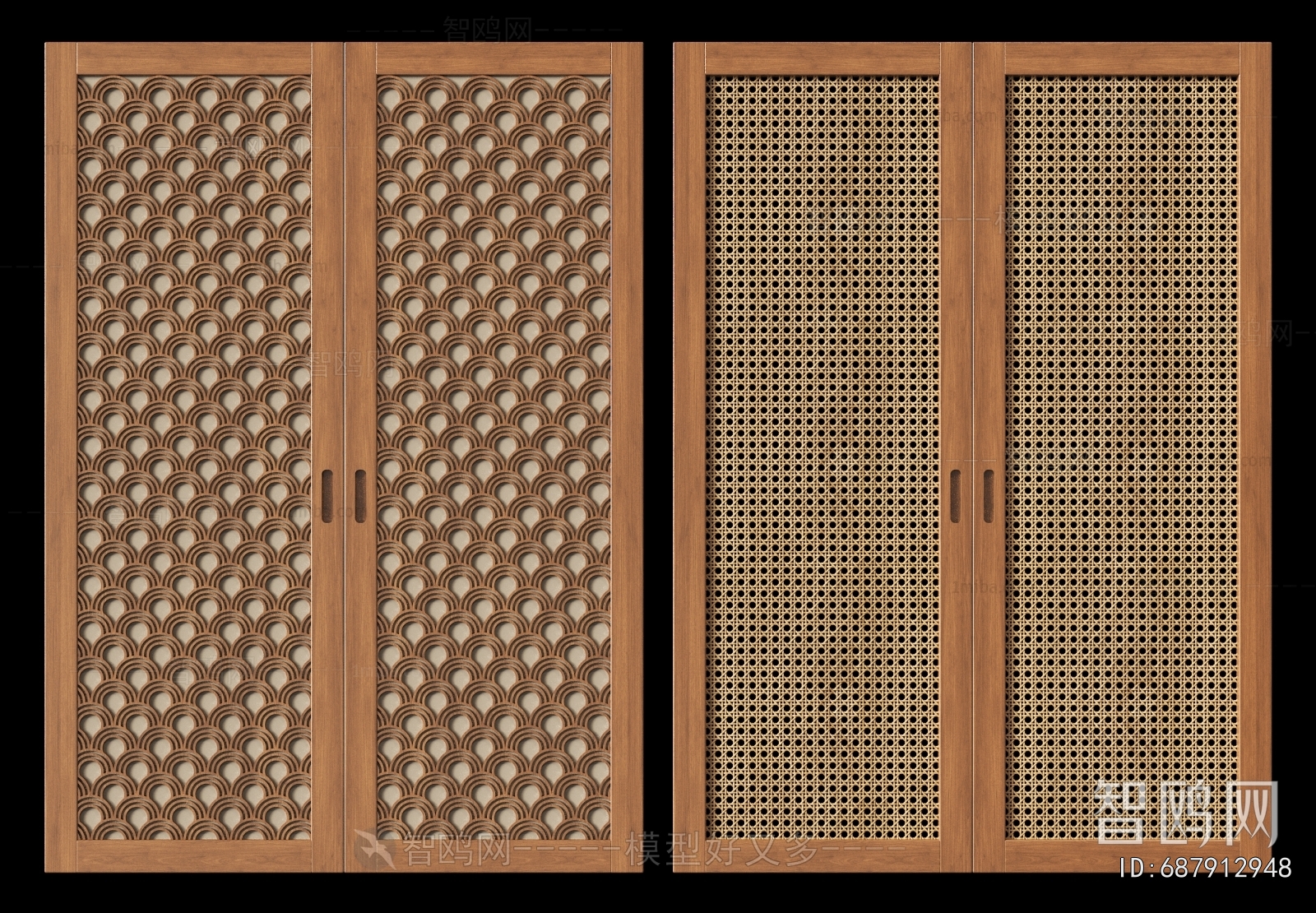 Wabi-sabi Style Door Panel