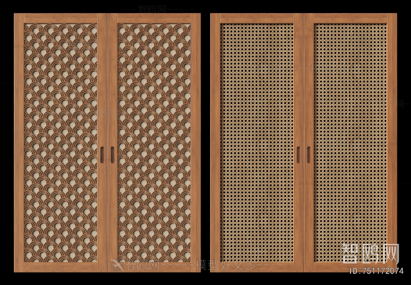Wabi-sabi Style Door Panel