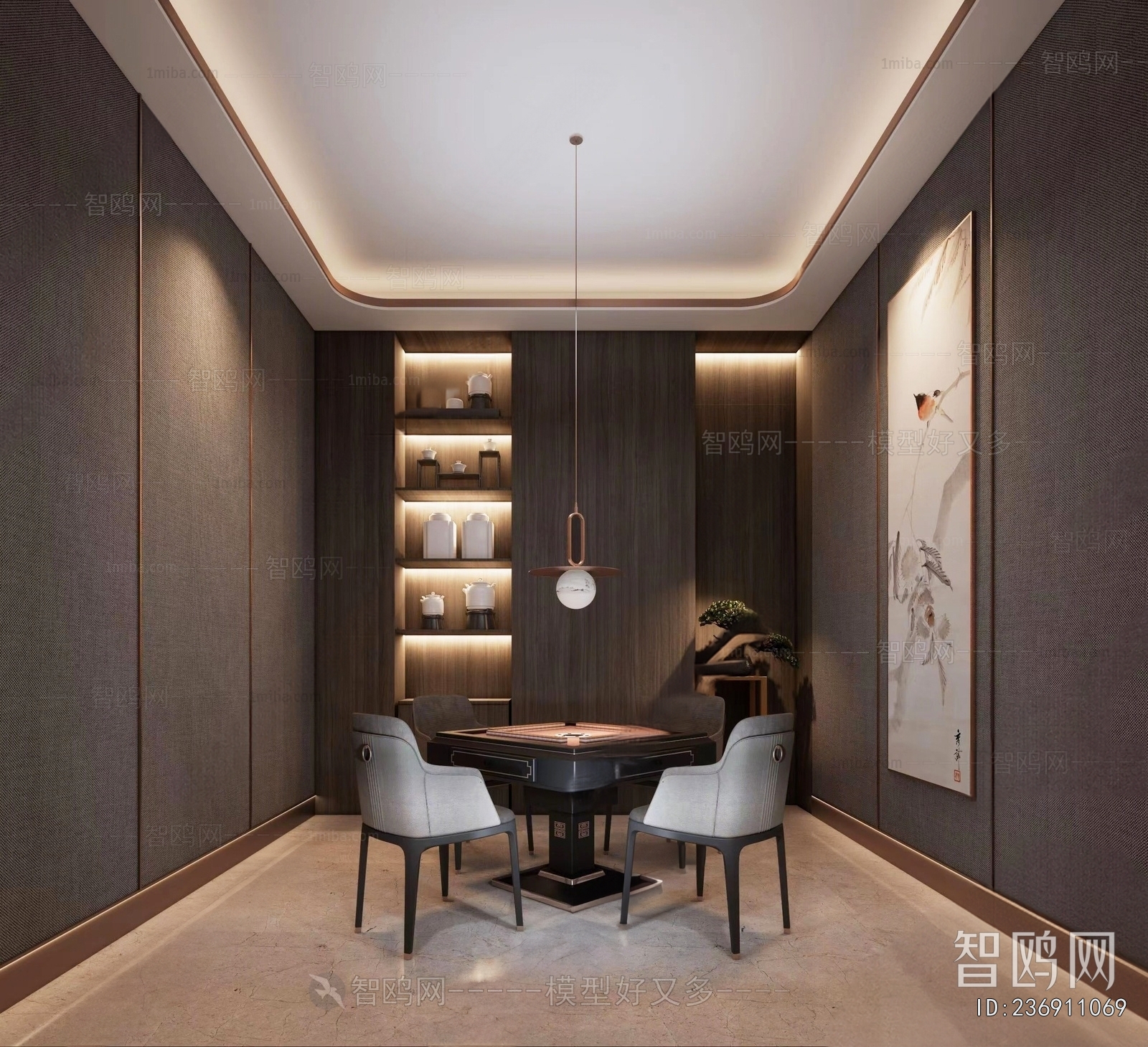 New Chinese Style Chess And Card Room