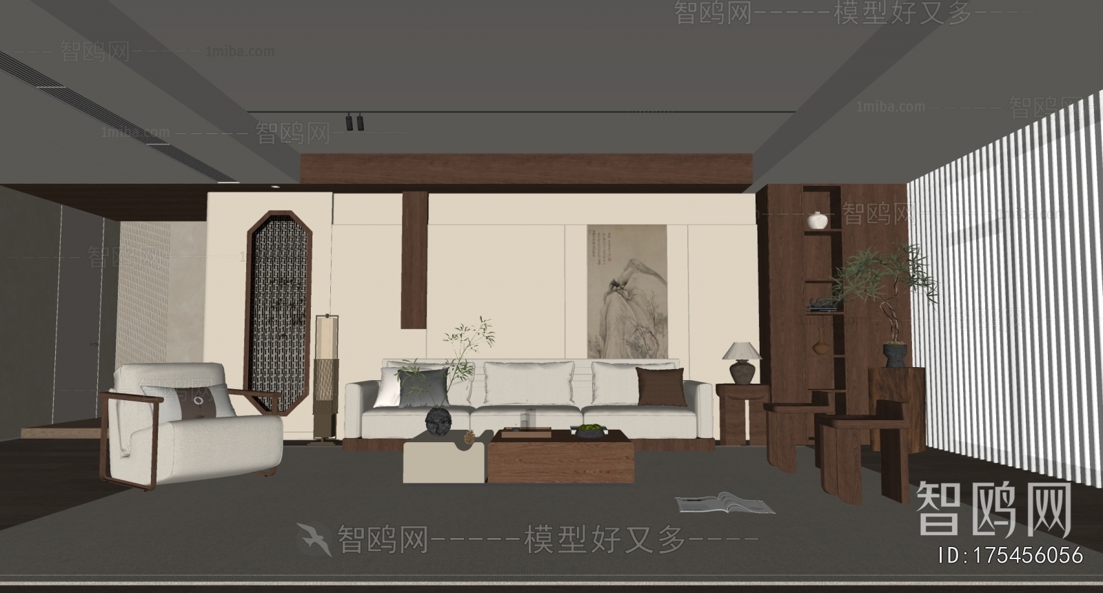 New Chinese Style A Living Room