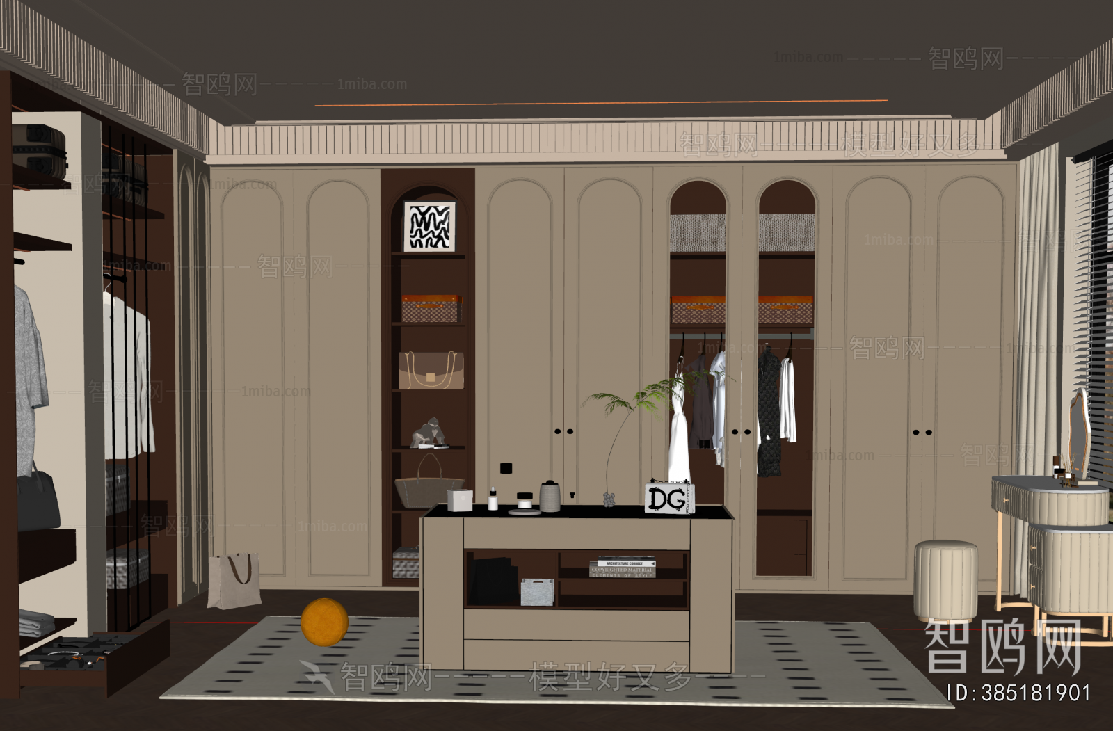 French Style Clothes Storage Area