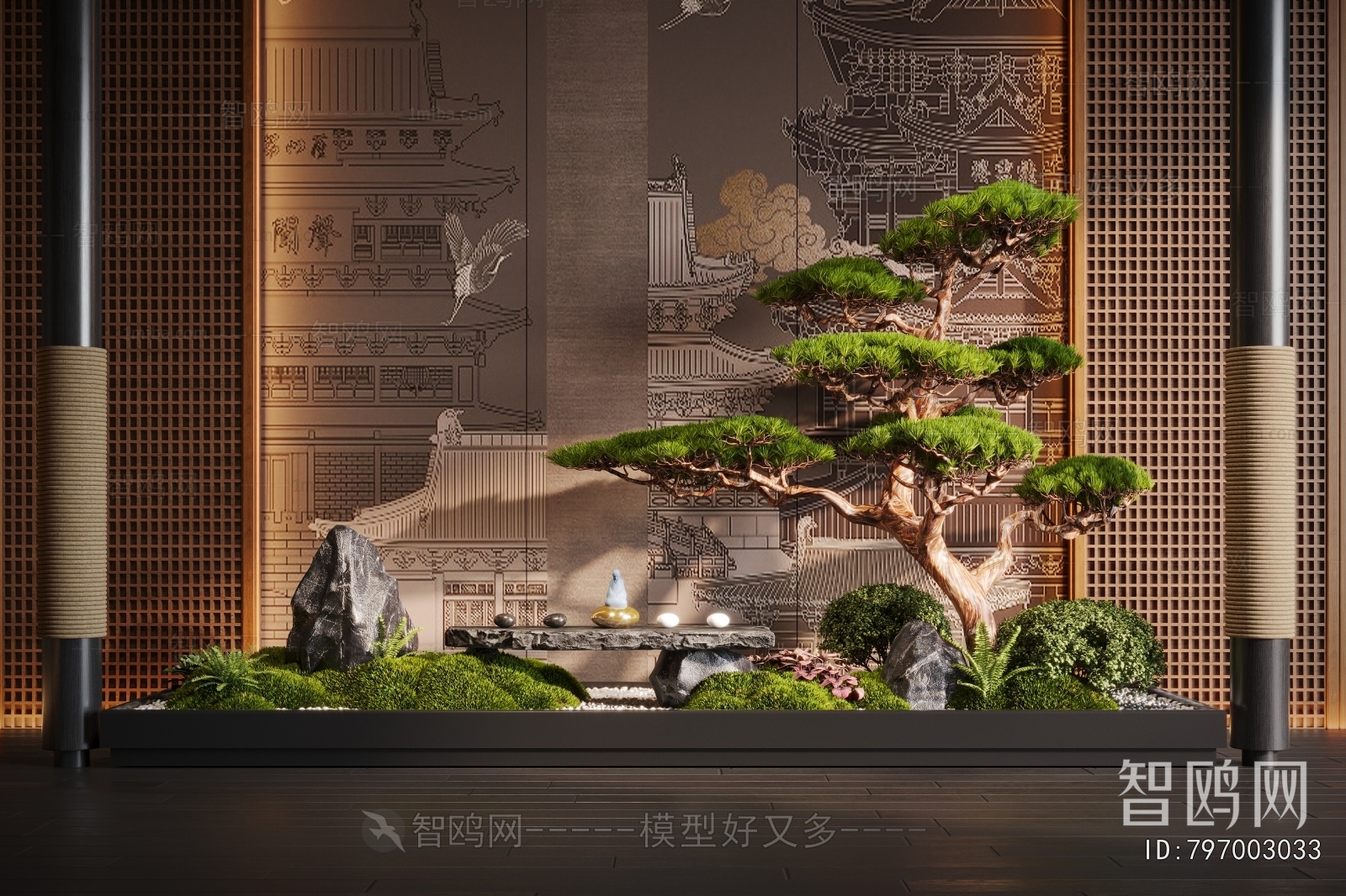 New Chinese Style Plant Landscaping