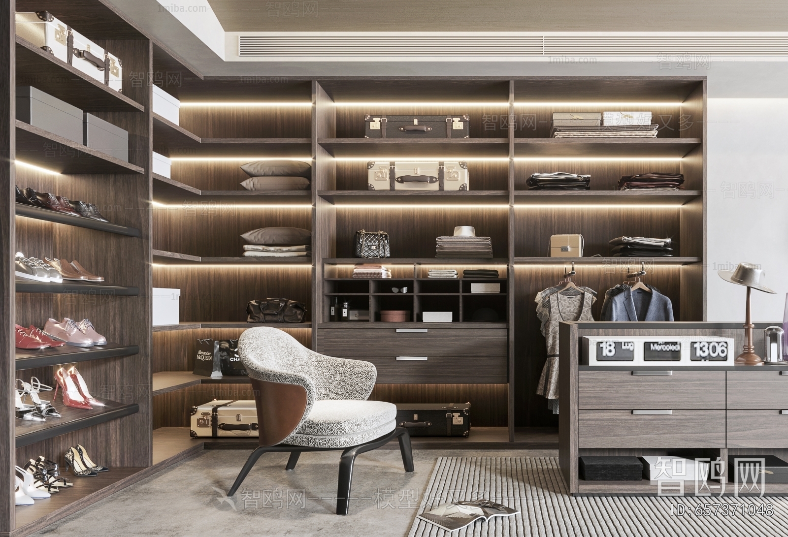 Modern Clothes Storage Area