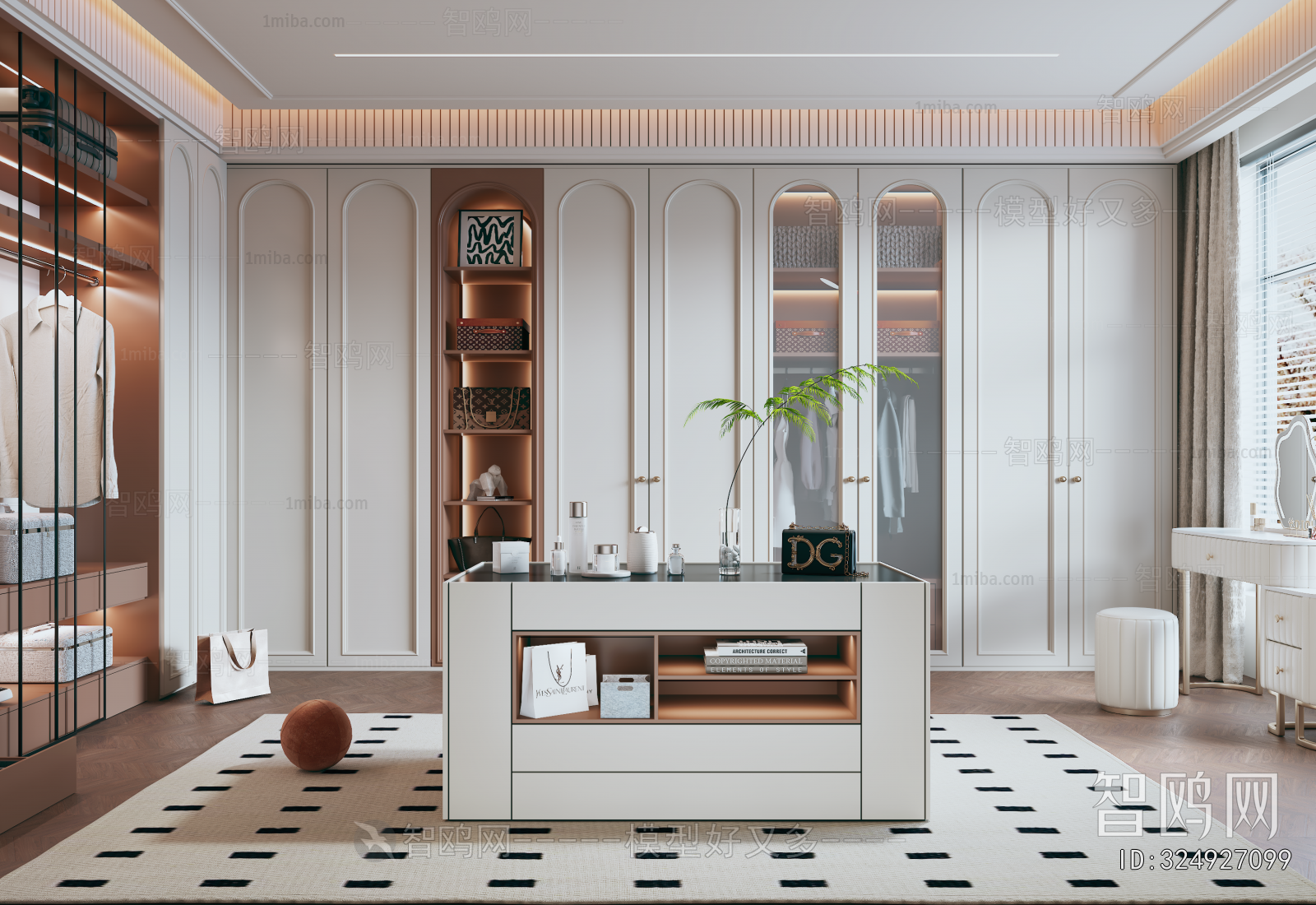 French Style Clothes Storage Area