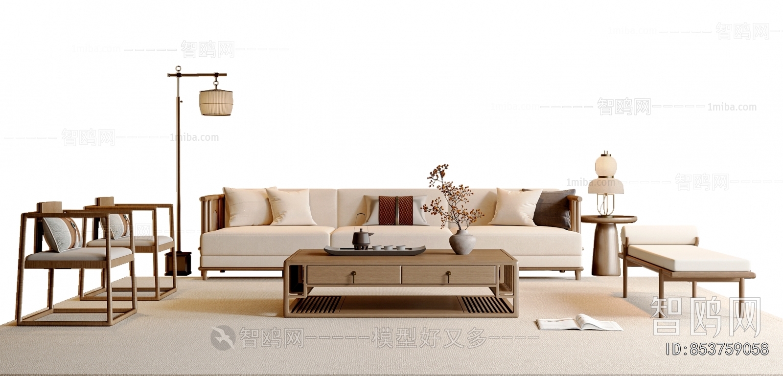 New Chinese Style Sofa Combination