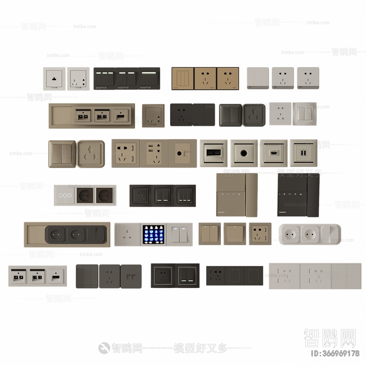 Modern Switch Socket Panel