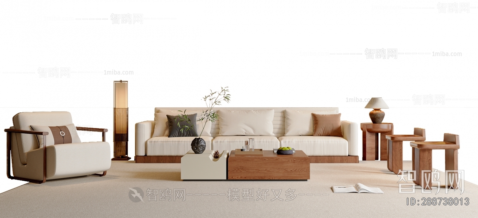 New Chinese Style Sofa Combination
