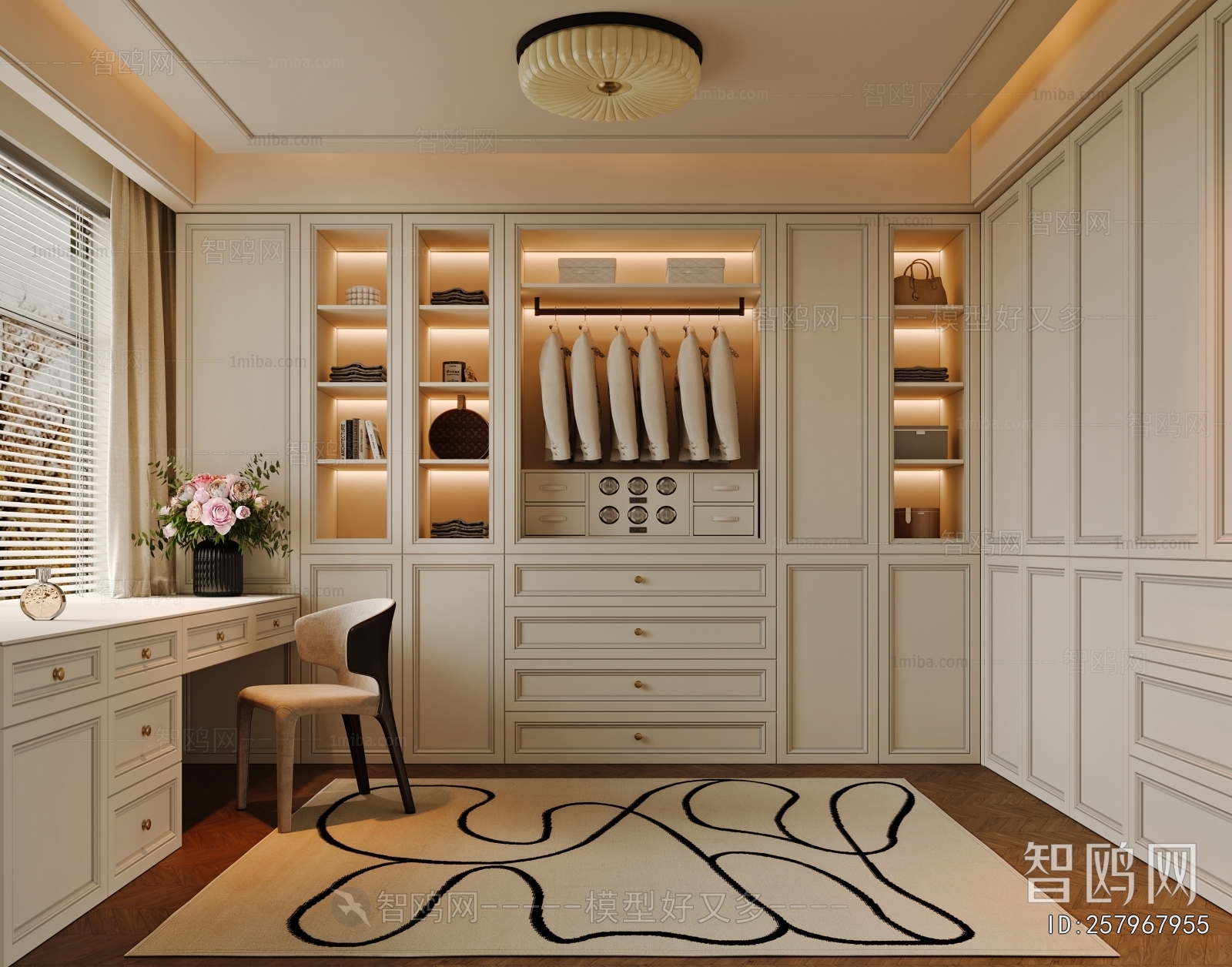 French Style Clothes Storage Area