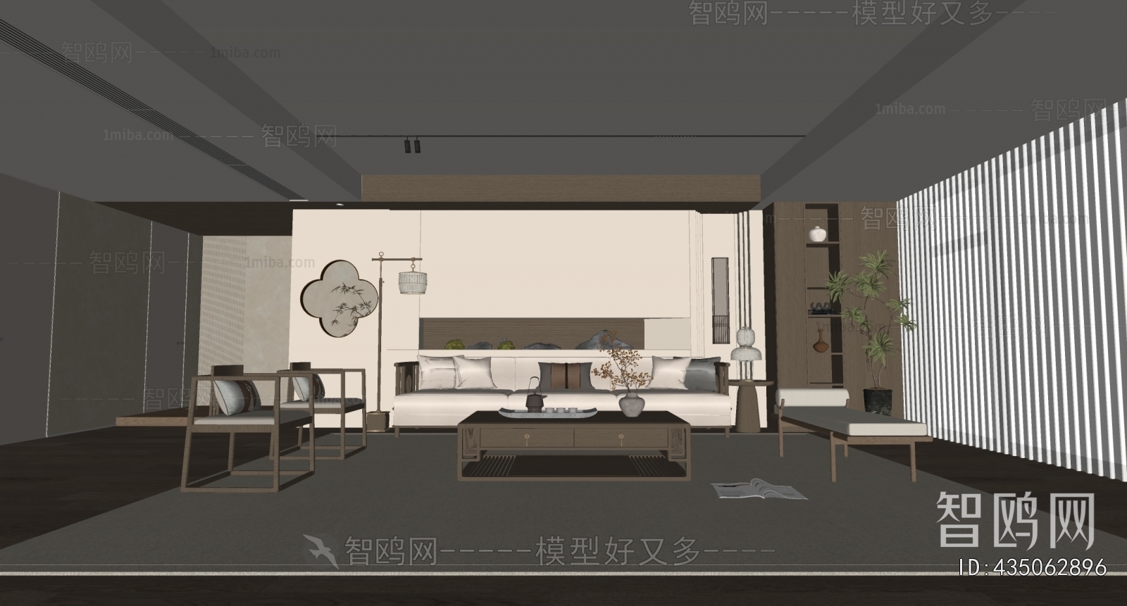 New Chinese Style A Living Room