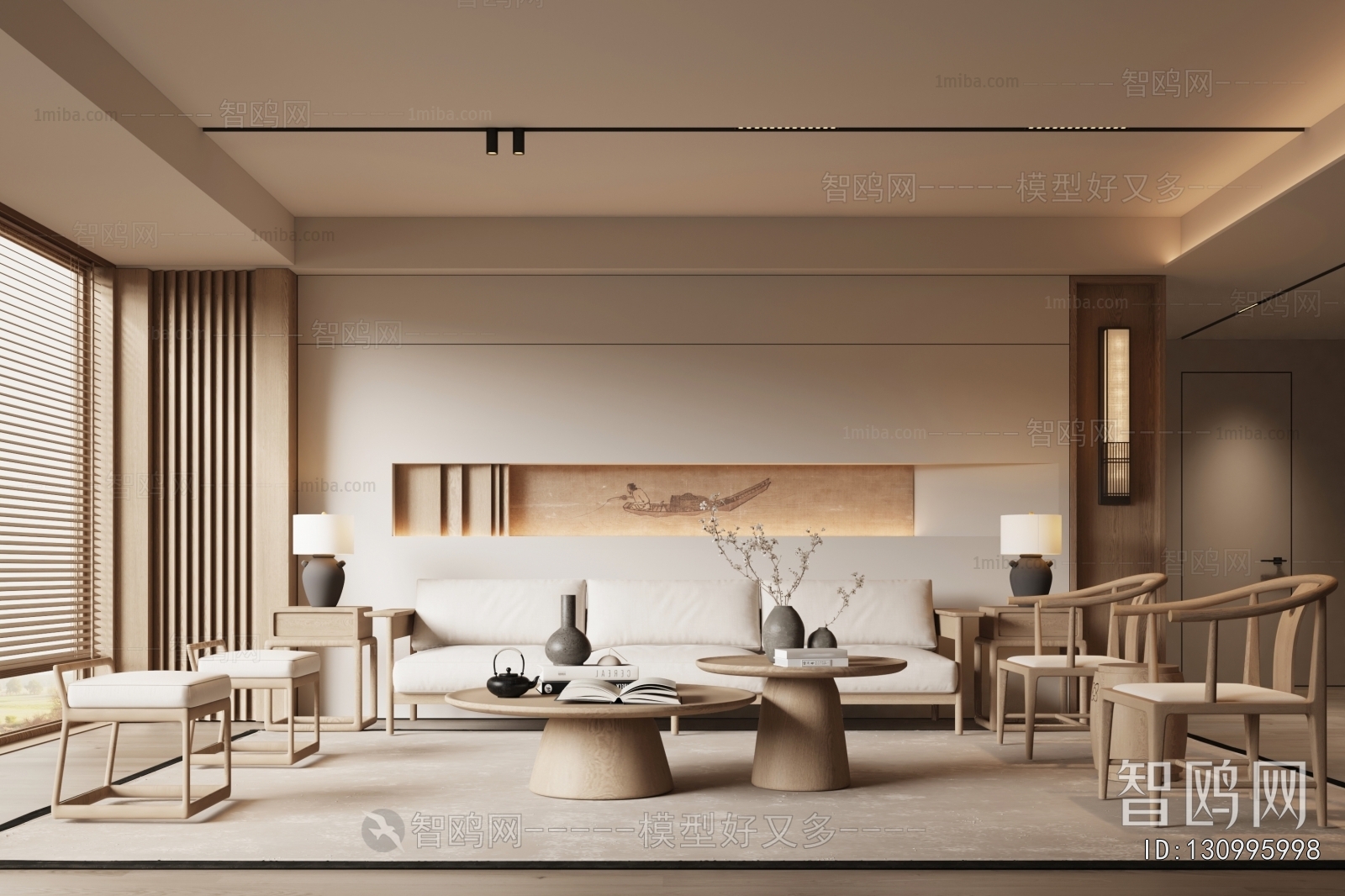 New Chinese Style A Living Room