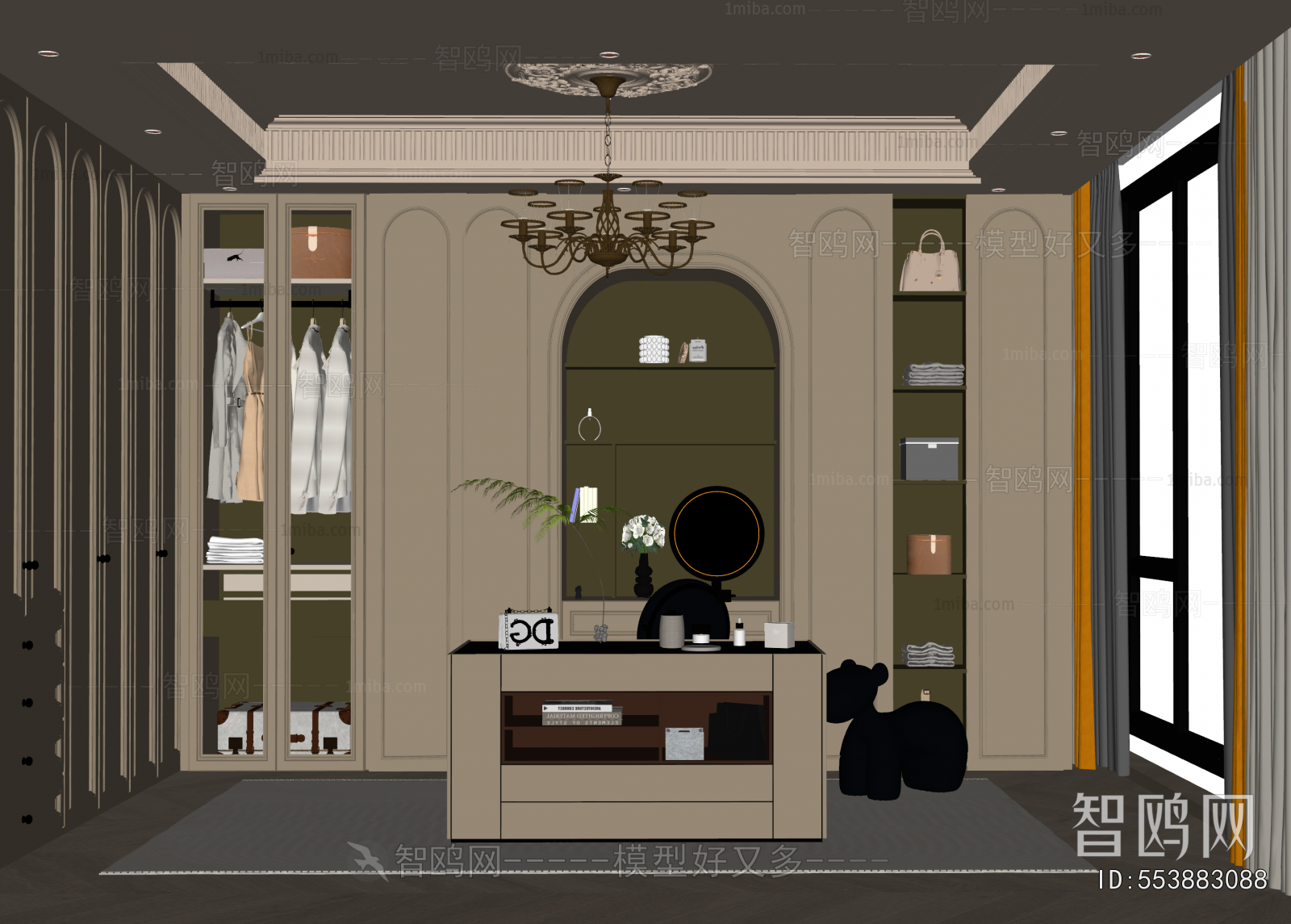 French Style Clothes Storage Area