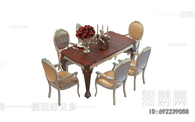 European Style Dining Table And Chairs