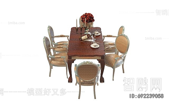 European Style Dining Table And Chairs