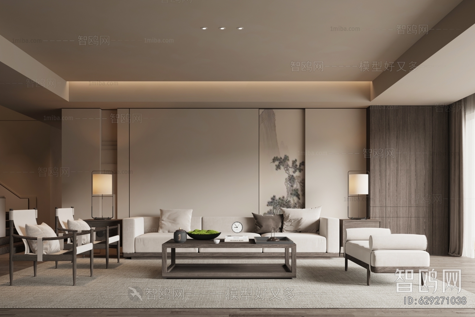 New Chinese Style A Living Room