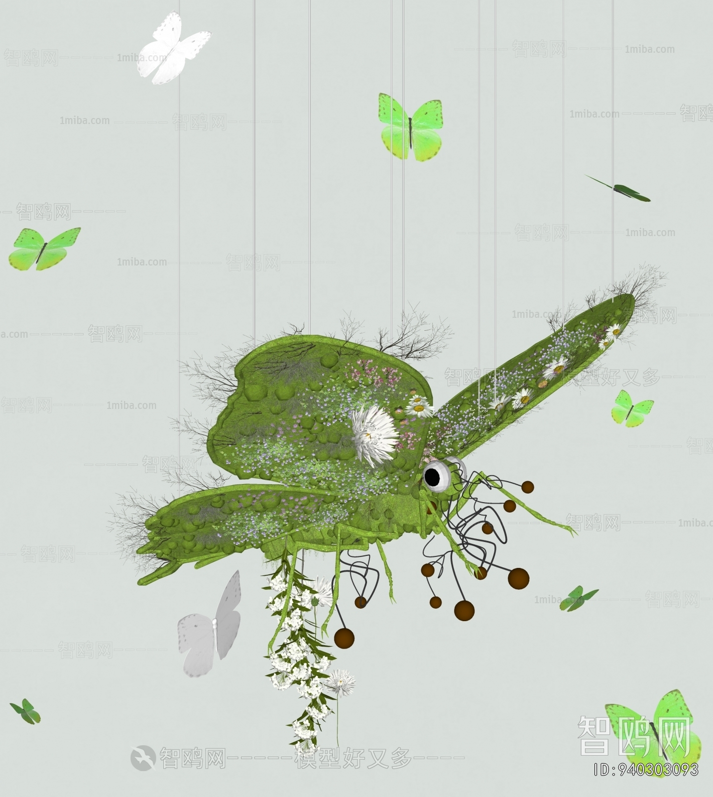 现代蝴蝶景观植物小品