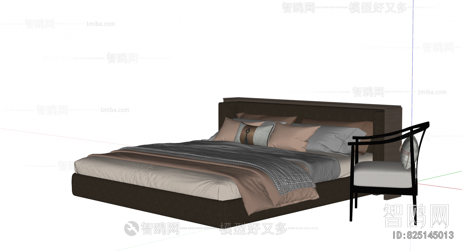 新中式双人床