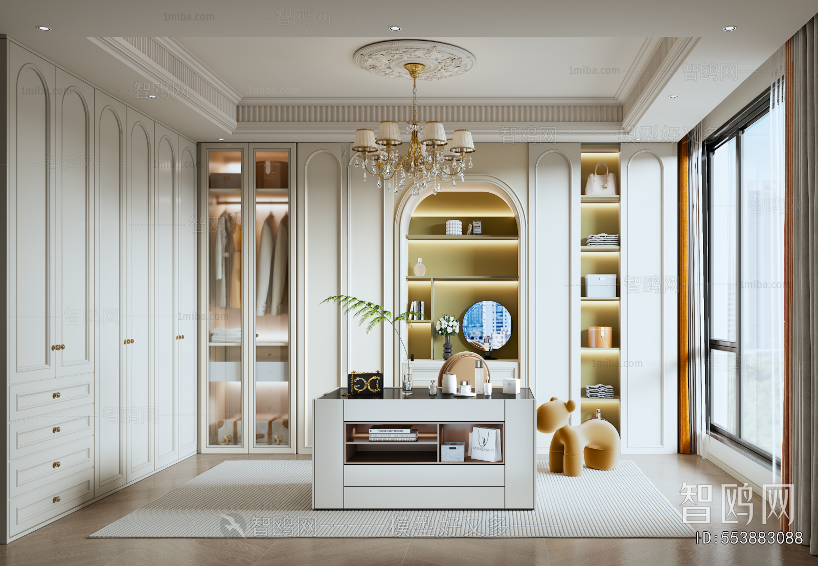 French Style Clothes Storage Area