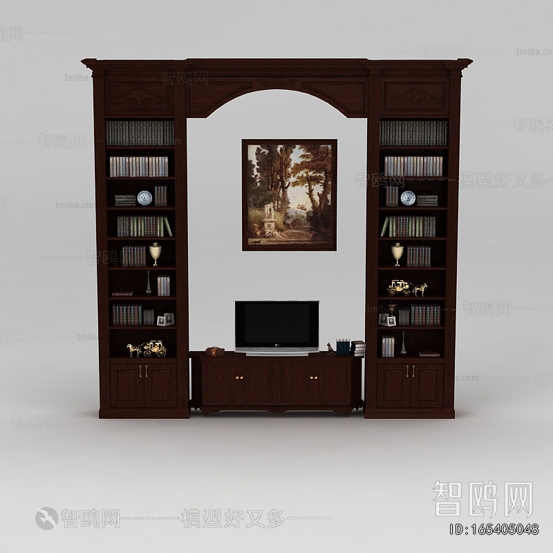 Simple European Style TV Cabinet