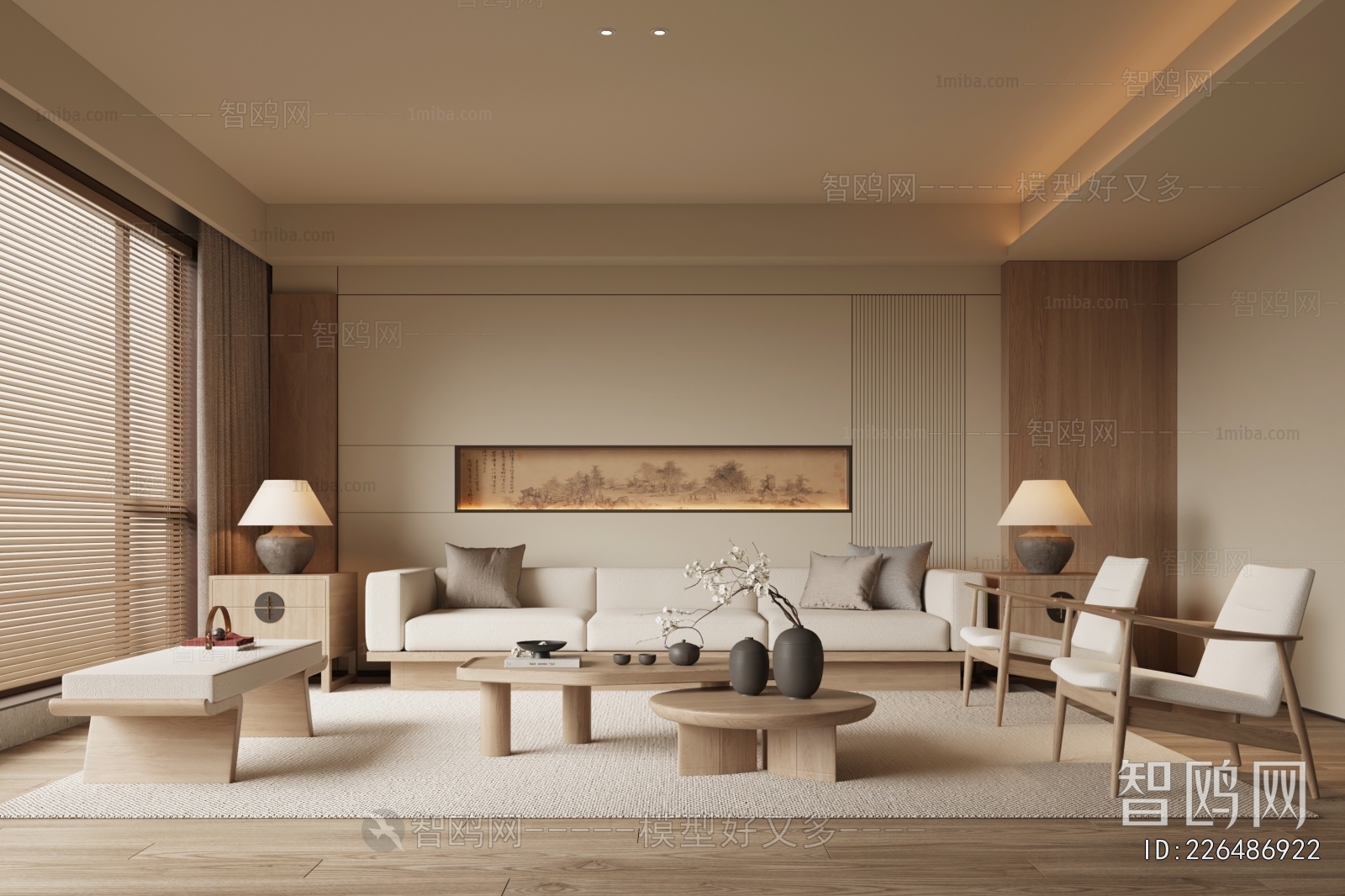 New Chinese Style A Living Room