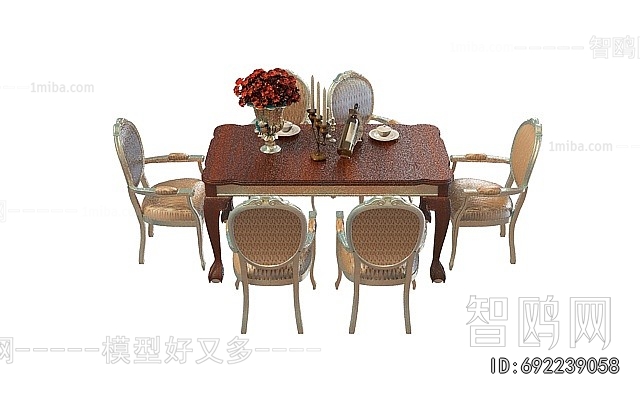 European Style Dining Table And Chairs