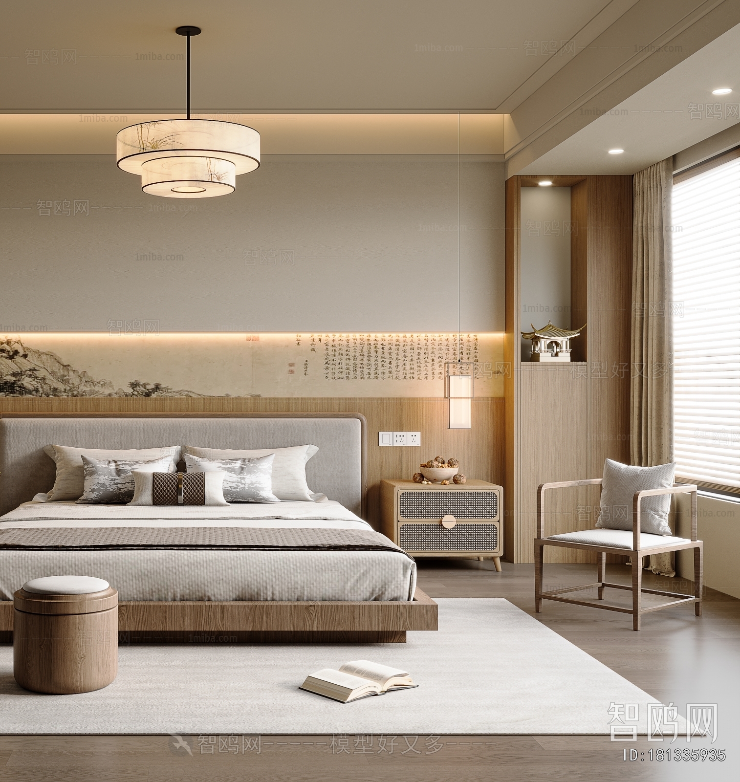 New Chinese Style Bedroom