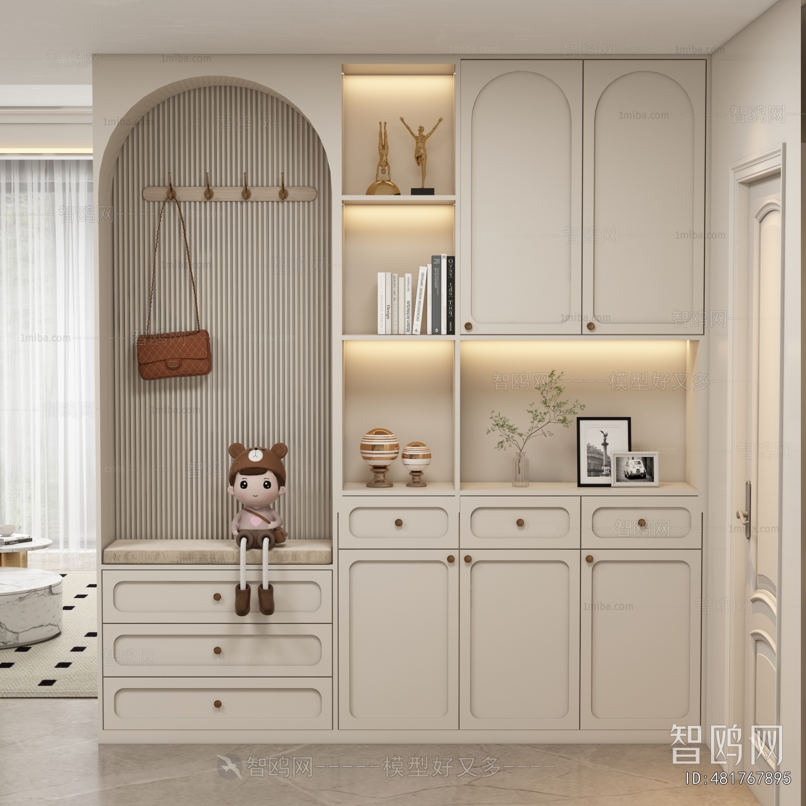 French Style Shoe Cabinet