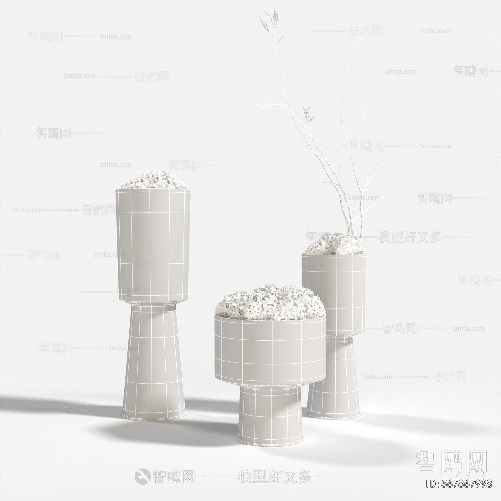 Modern Potted Green Plant