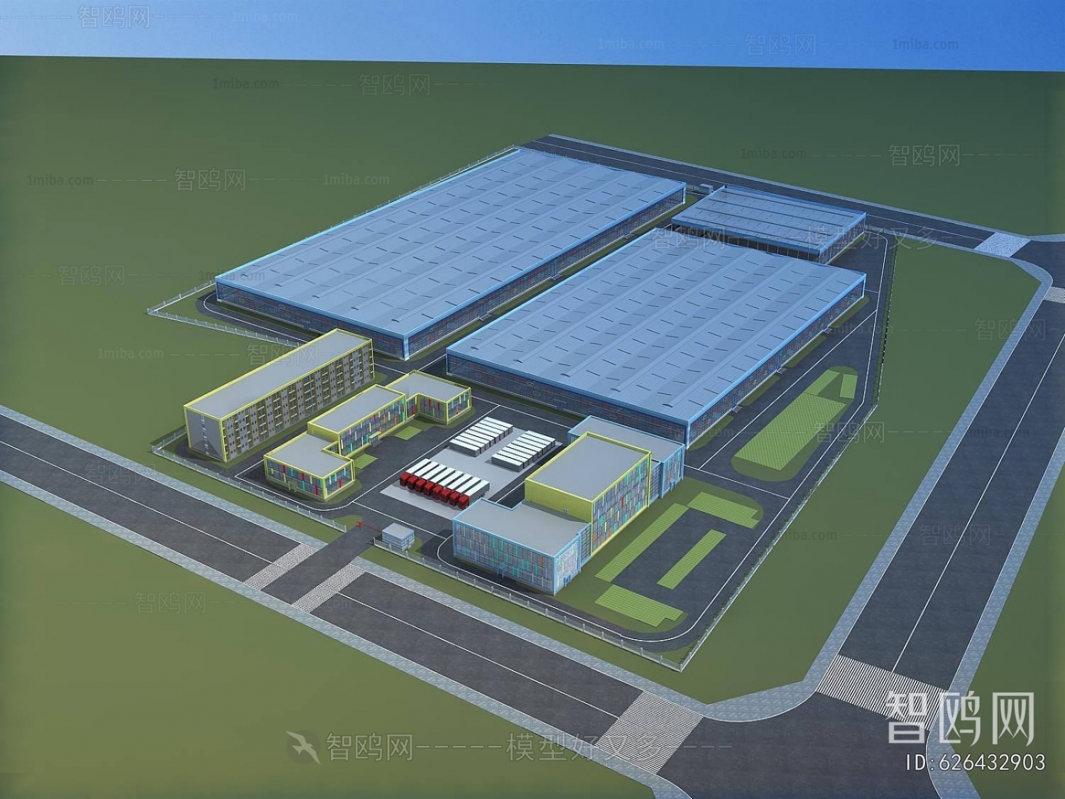 Modern Architectural Bird's-eye View Planning