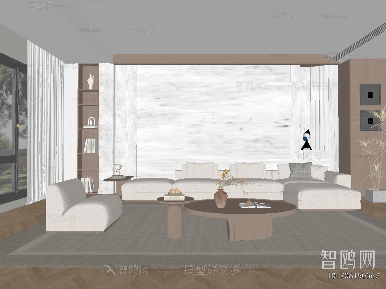 New Chinese Style A Living Room