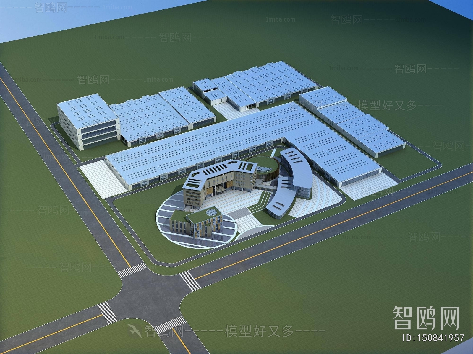 Modern Architectural Bird's-eye View Planning