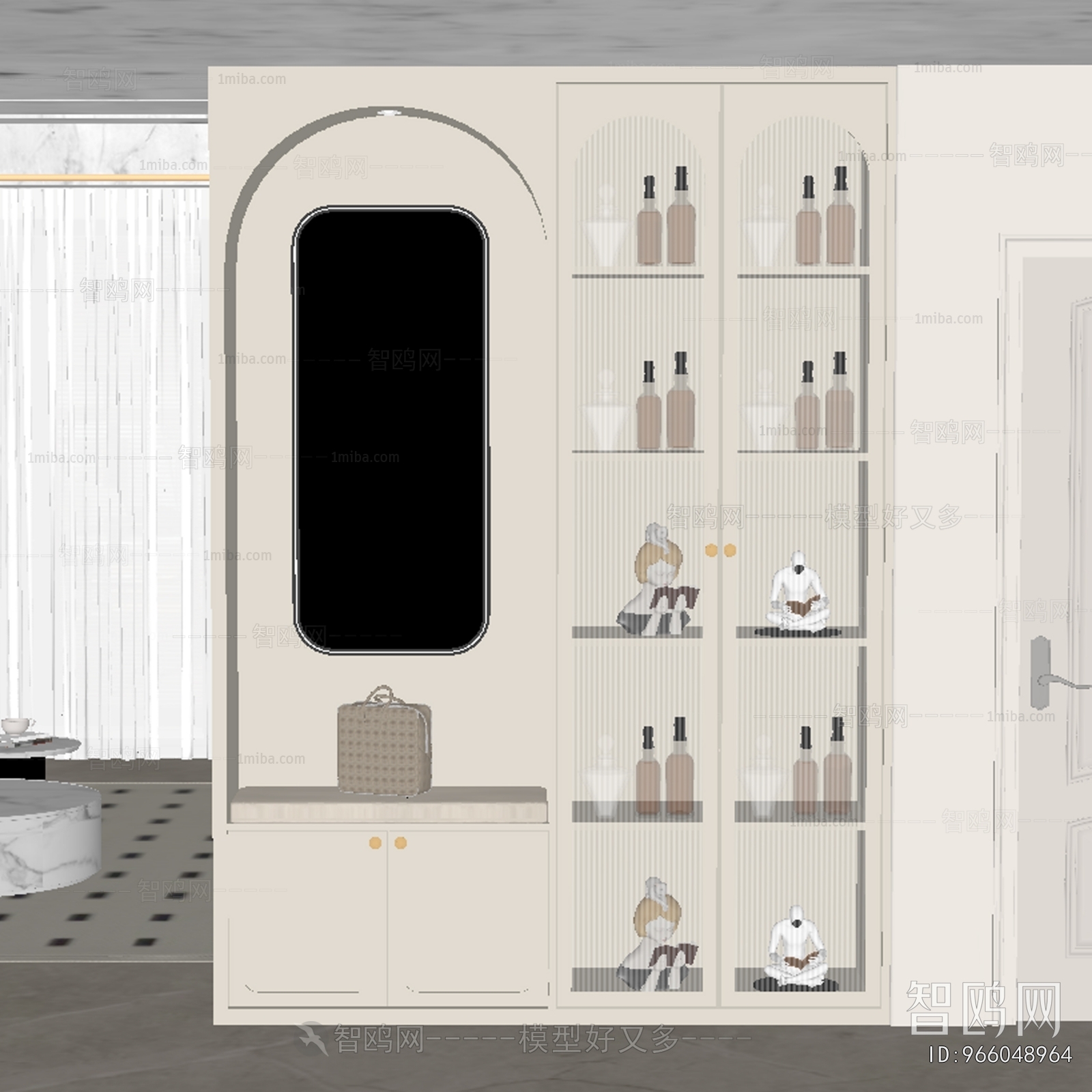 French Style Shoe Cabinet