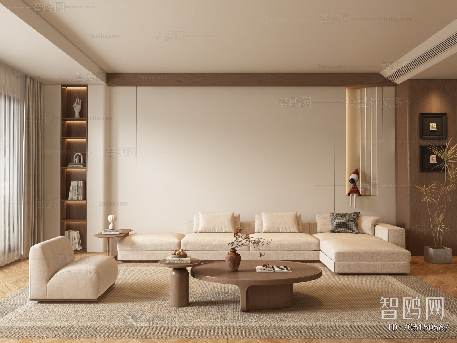 New Chinese Style A Living Room