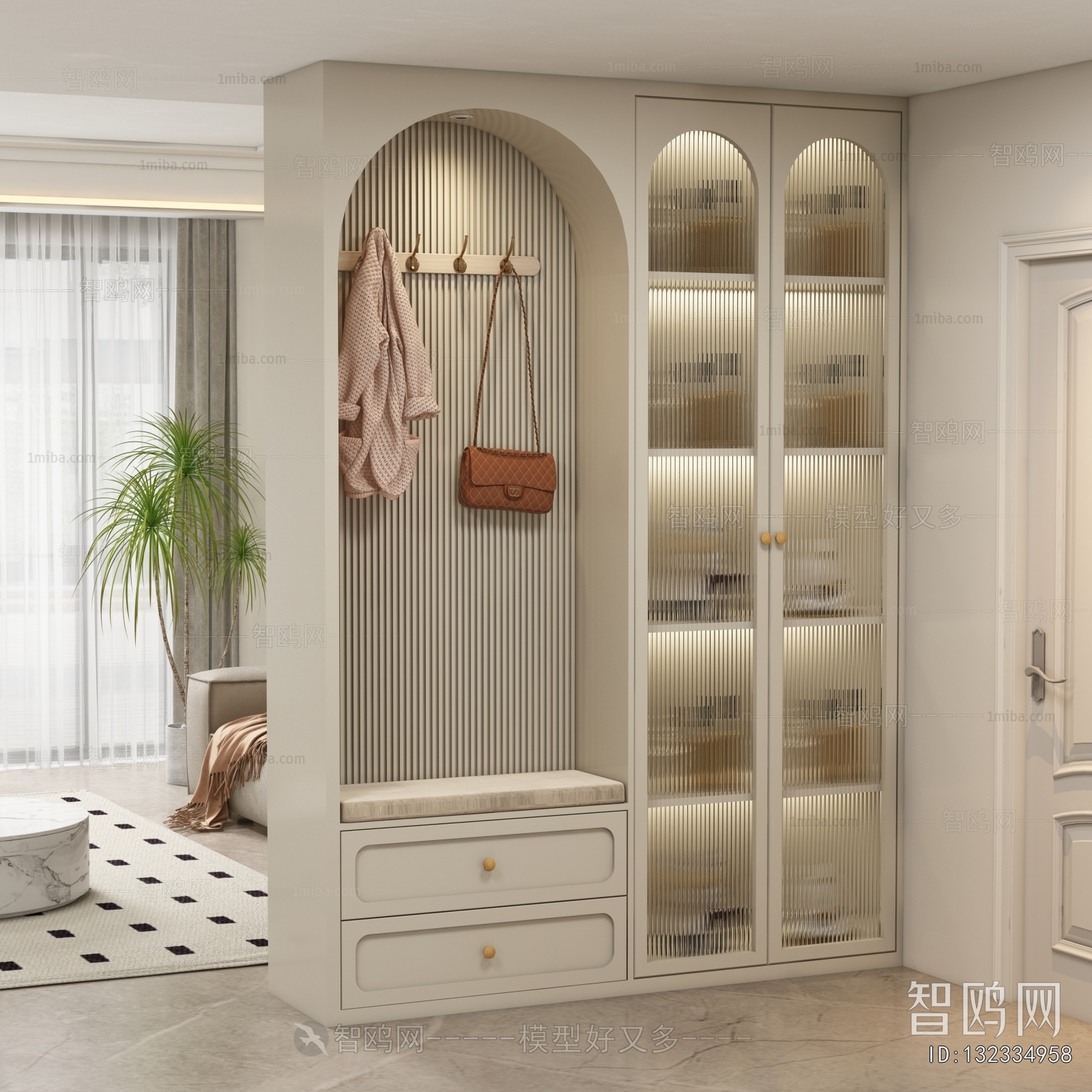 French Style Shoe Cabinet