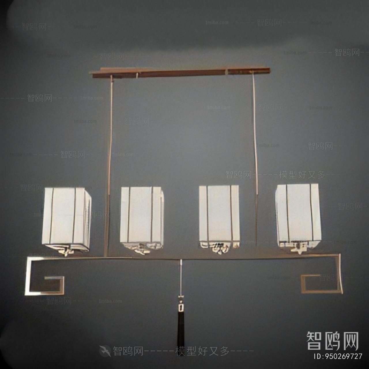 New Chinese Style Long Chandelier